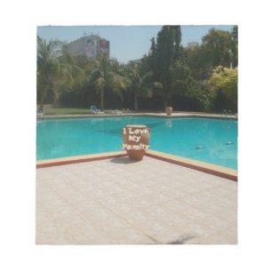 I Love My Family Poolside Art Notepad