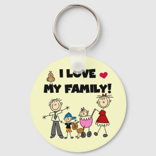 I Love My Family Tshirts and Gifts Key Ring