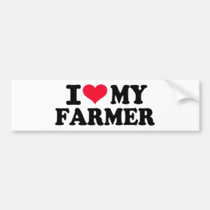 I love my Farmer Bumper Sticker