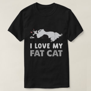 I Love My Fat Cat Cute Chubby Kitty Lover T-Shirt