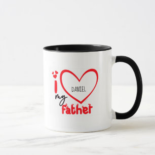 I Love My Father Photo Gift Classic Mug, 11 oz C Mug