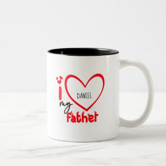 I Love My Father Photo Gift Classic Mug, 11 oz C Two-Tone Coffee Mug