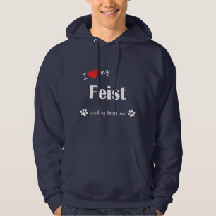 I Love My Feist (Male Dog) Hoodie