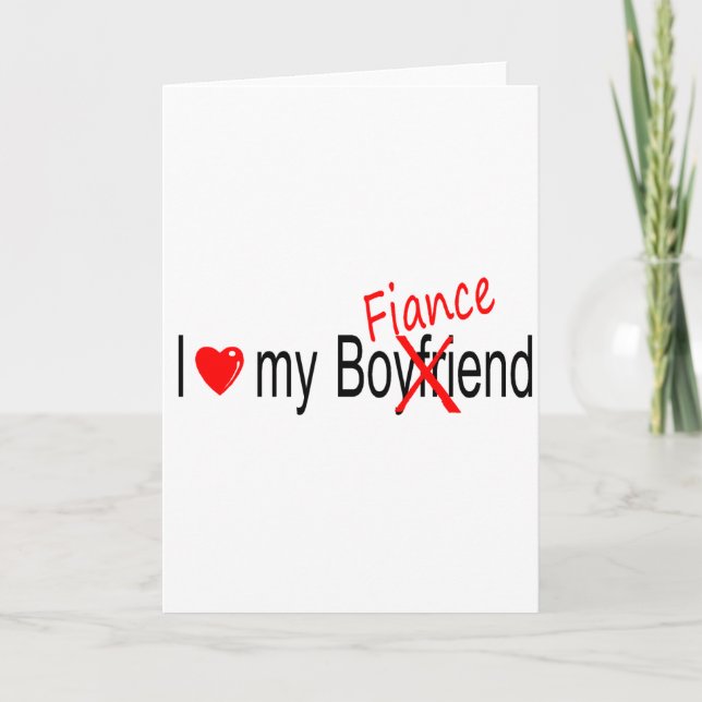 I Love My Fiance Card (Front)