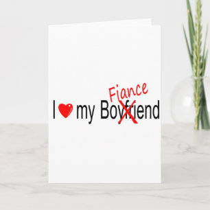I Love My Fiance Card