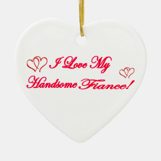I love my fiance ceramic tree decoration