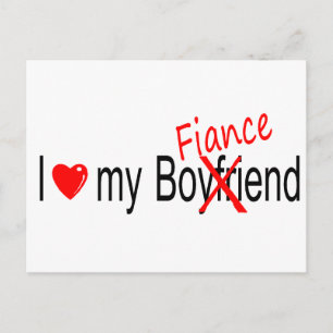 I Love My Fiance Postcard