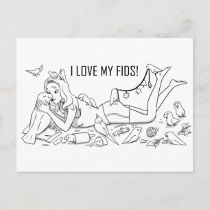 I love my fids postcard