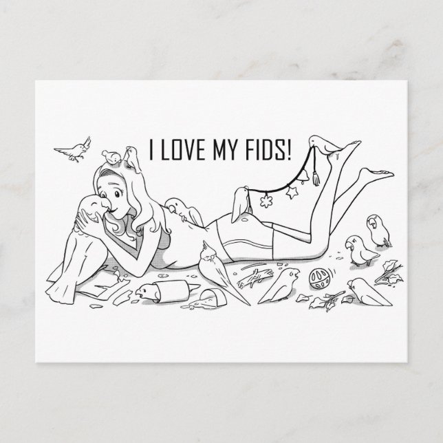 I love my fids postcard (Front)