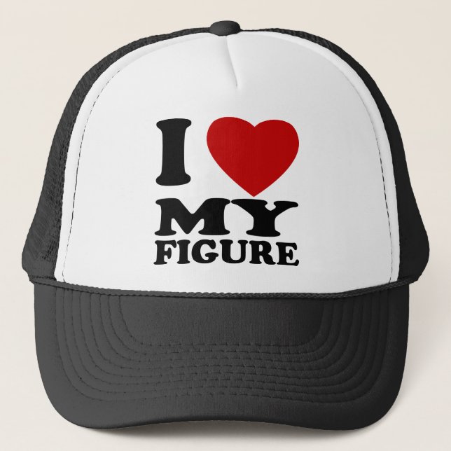I Love My Figure Trucker Hat (Front)