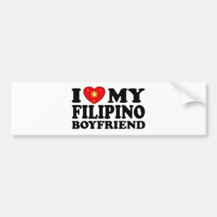 I Love My Filipino Boyfriend Bumper Sticker
