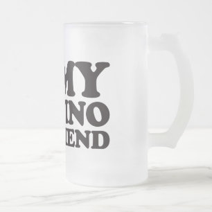 I Love My Filipino Boyfriend Frosted Glass Beer Mug