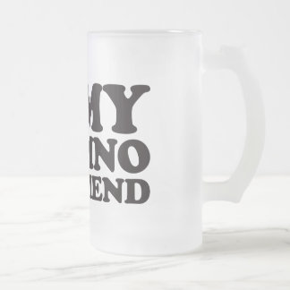 I Love My Filipino Boyfriend Frosted Glass Beer Mug