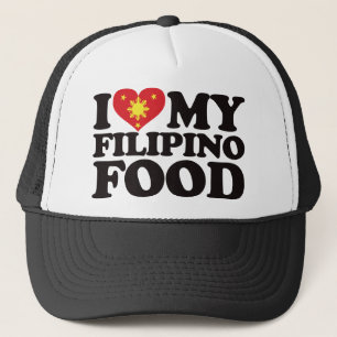 I Love My Filipino Food Trucker Hat