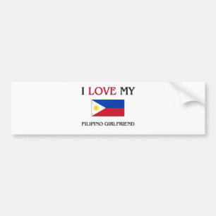 I Love My Filipino Girlfriend Bumper Sticker