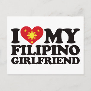 I Love My Filipino Girlfriend Postcard