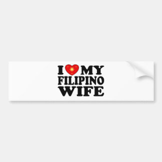 I Love My Filipino Wife Bumper Sticker