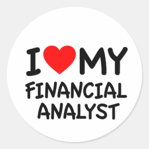 I love my financial analyst classic round sticker