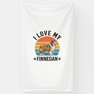 I Love My Finnegan Vintage Dog Name Shirt Design_1 Banner
