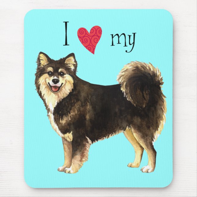 I Love my Finnish Lapphund Mouse Mat (Front)