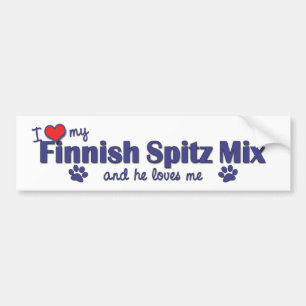 I Love My Finnish Spitz Mix (Male Dog) Bumper Sticker