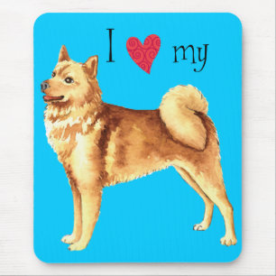 I Love my Finnish Spitz Mouse Mat