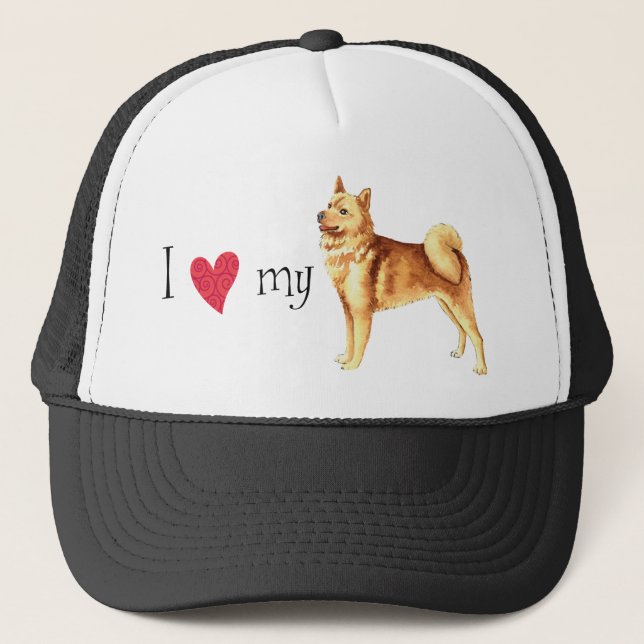 I Love my Finnish Spitz Trucker Hat (Front)