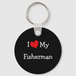 I Love My Fisherman Key Ring