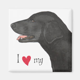I Love my Flat-Coated Retriever Magnet