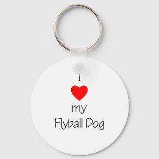 I Love My Flyball Dog Key Ring