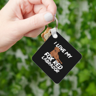 I Love My Fox Red Labrador Retriever Foxred Lab Key Ring