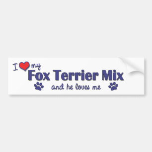 I Love My Fox Terrier Mix (Male Dog) Bumper Sticker