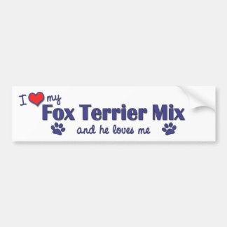 I Love My Fox Terrier Mix (Male Dog) Bumper Sticker