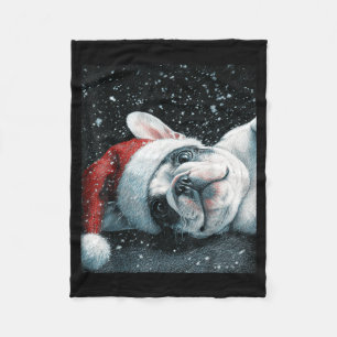 I Love My French Bulldog Christmas Cute Fleece Blanket