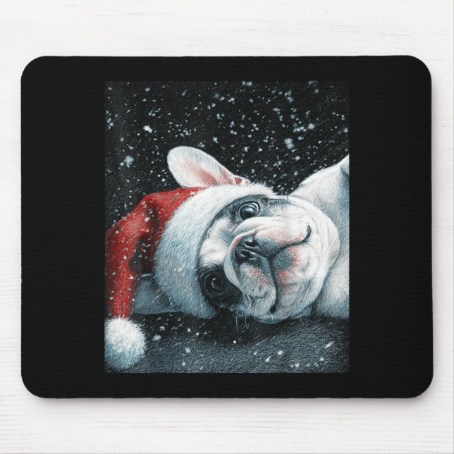 I Love My French Bulldog Christmas Cute  Mouse Mat (Front)