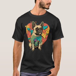 I Love My French Bulldog Frenchie Dog Valentines H T-Shirt