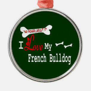 I Love My French Bulldog Metal Tree Decoration
