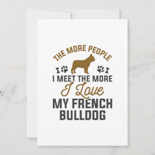 I Love My French Bulldog Thank You Card