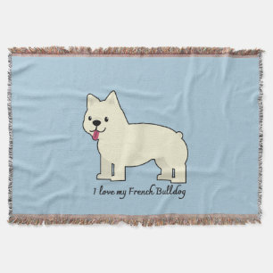 I love my French Bulldog Throw Blanket