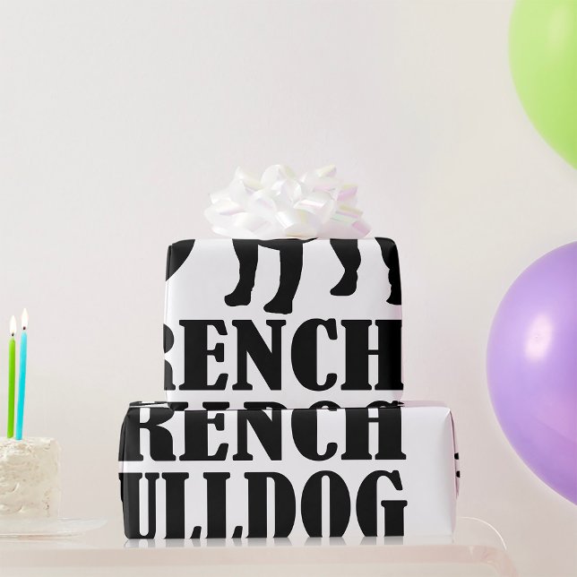 I Love My French Bulldog Wrapping Paper (Creator Uploaded)