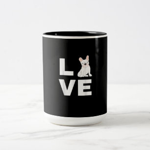 i love my frenchie french bulldog dog lover gift Two-Tone coffee mug