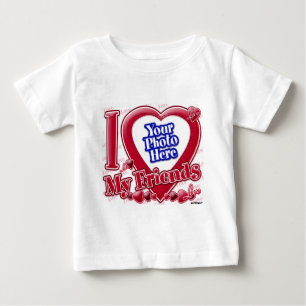 I Love My Friends red heart - photo Baby T-Shirt