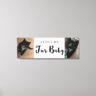 I Love My Fur Baby Custom Photo Collage Canvas Print