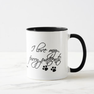 I Love my Furry Patients-with paw prints Mug