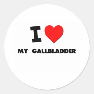 I Love My  Gallbladder Classic Round Sticker