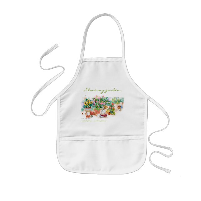 I love my garden kids apron (Front)