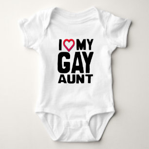 I LOVE MY GAY AUNT -.png Baby Bodysuit