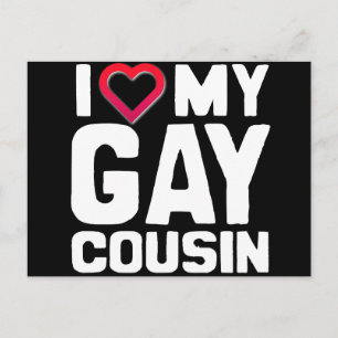 I LOVE MY GAY COUSIN - -.png Postcard