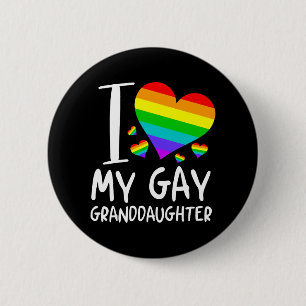 I Love My Gay Granddaughter Lgbt Month Family 6 Cm Round Badge