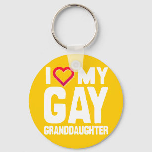 I LOVE MY GAY GRANDDAUGHTER - -.png Key Ring